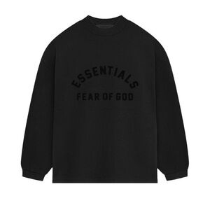 Fear of God Essentials Kids Mock Neck long sleeve Black size 12 runs small 10